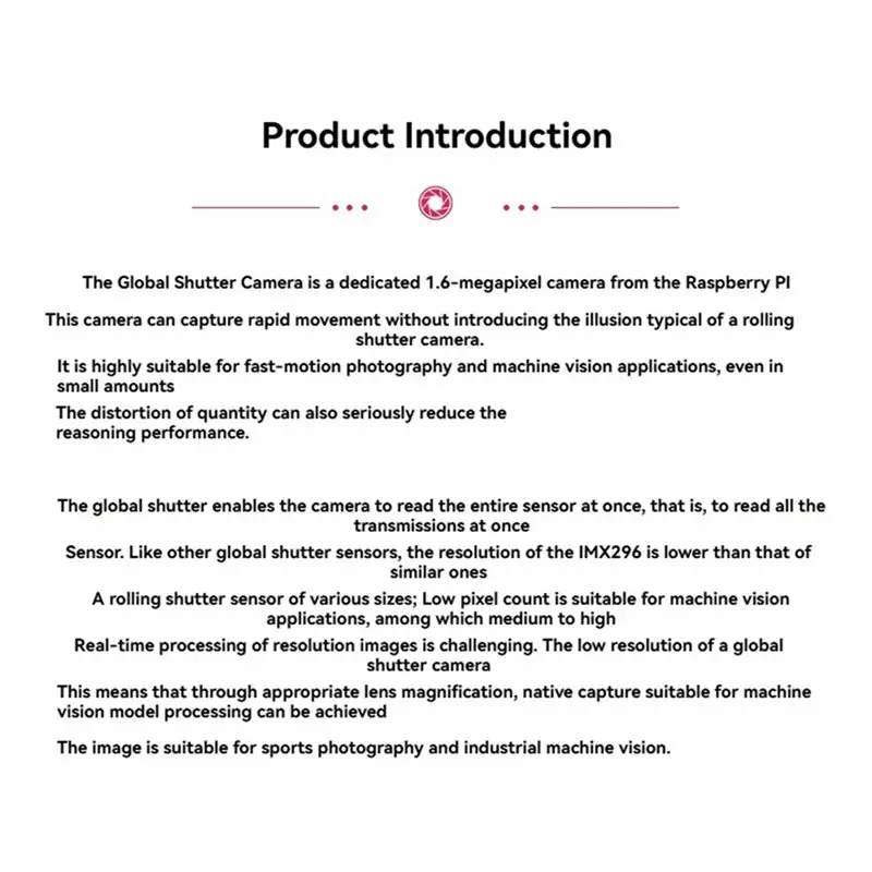 Модуль камеры FMT .A86P для Ra – обзор и цена Raspberry Pi Global Shutter Camera Imx296